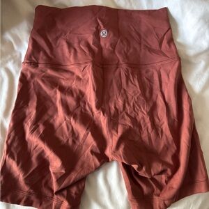 lululemon athletica High-Rise Athletic Shorts in Rust